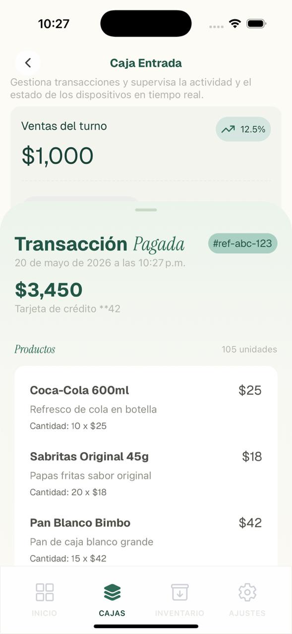 Pantalla de checkout con tres métodos de pago